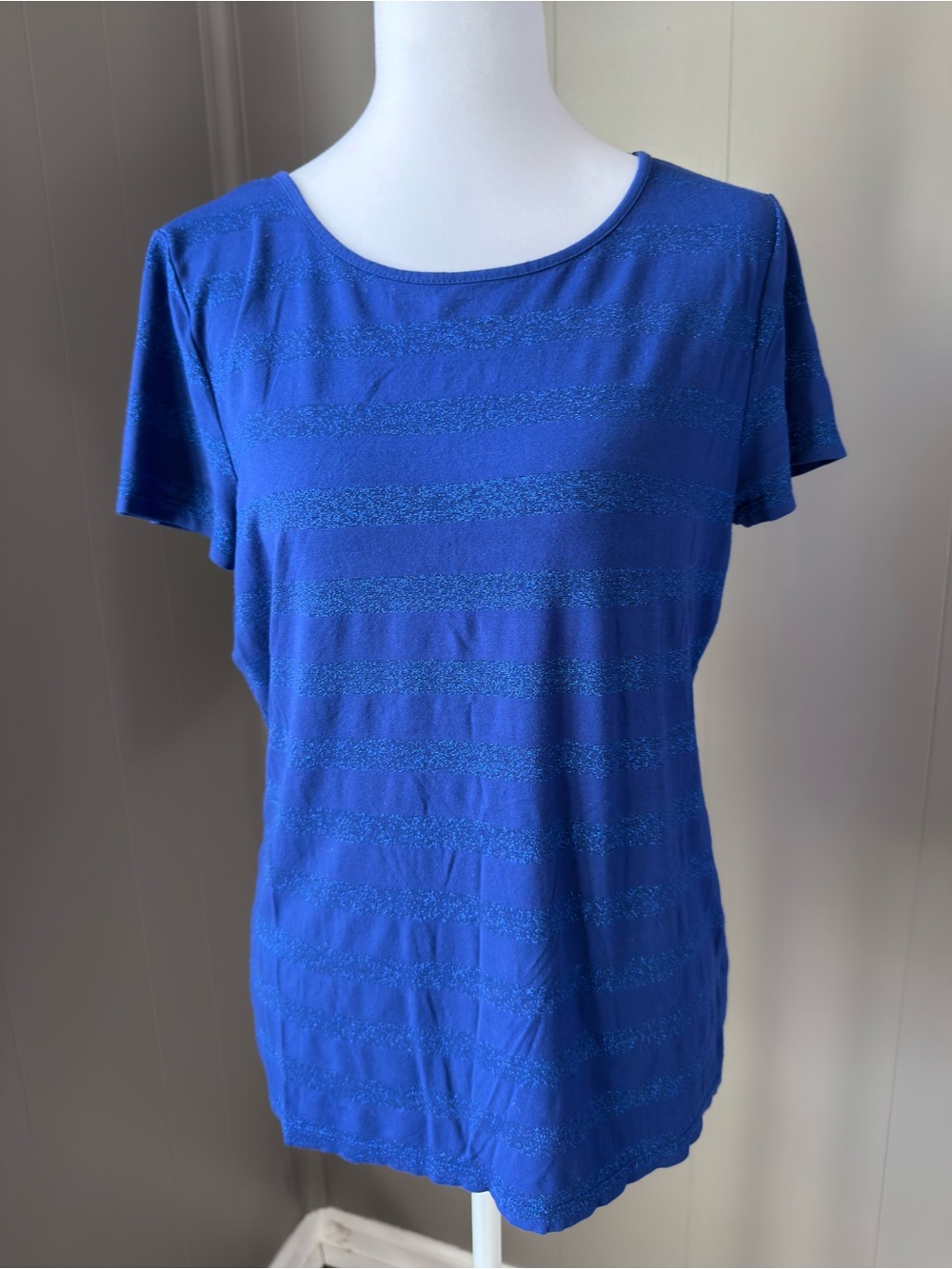 Talbots Royal Blue Short Sleeve Knit Tee